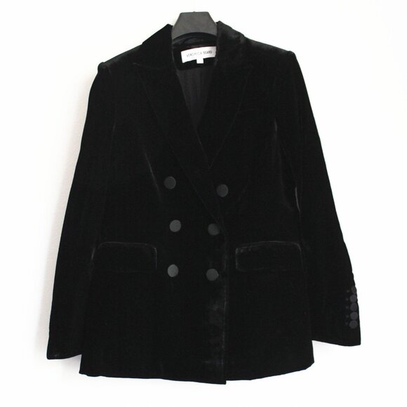Veronica Beard Ellette Black Velvet Blazer - Picture 6 of 11